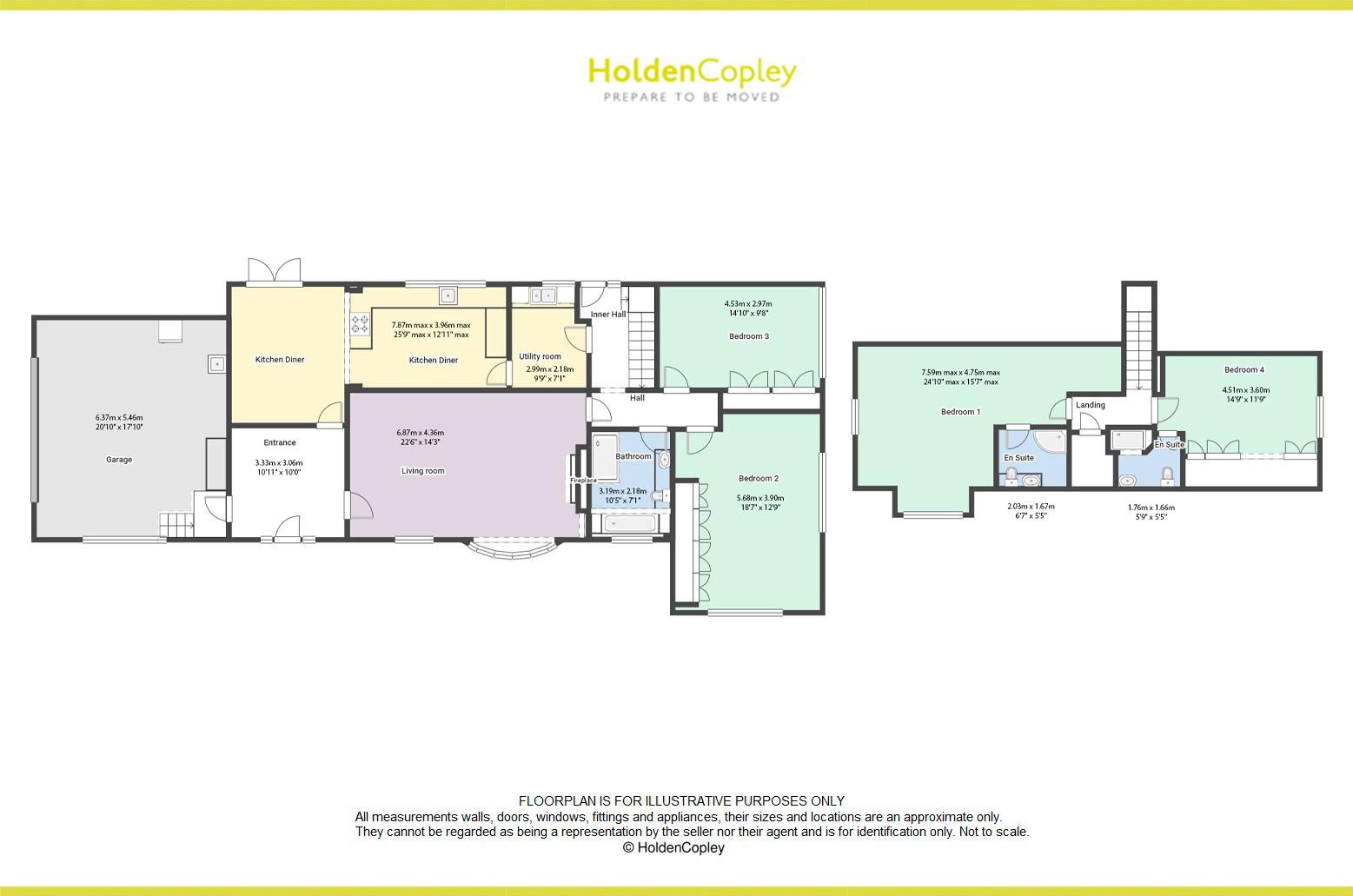 Floorplan for Yew Close, Off Private Road, Mapperley Park, Nottinghamshire, NG5 4EL